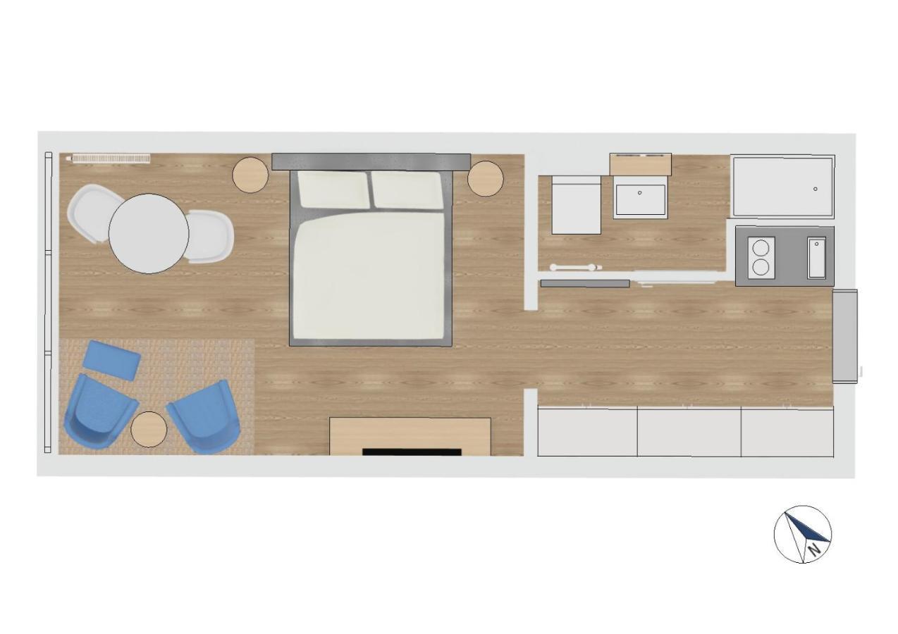 Fewo1846 Intermar - Marina Del Rey - Elegantes Studioapartment Mit Meerblick Und Eigenem Strandkorb Глюксбург Екстер'єр фото